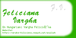 feliciana vargha business card